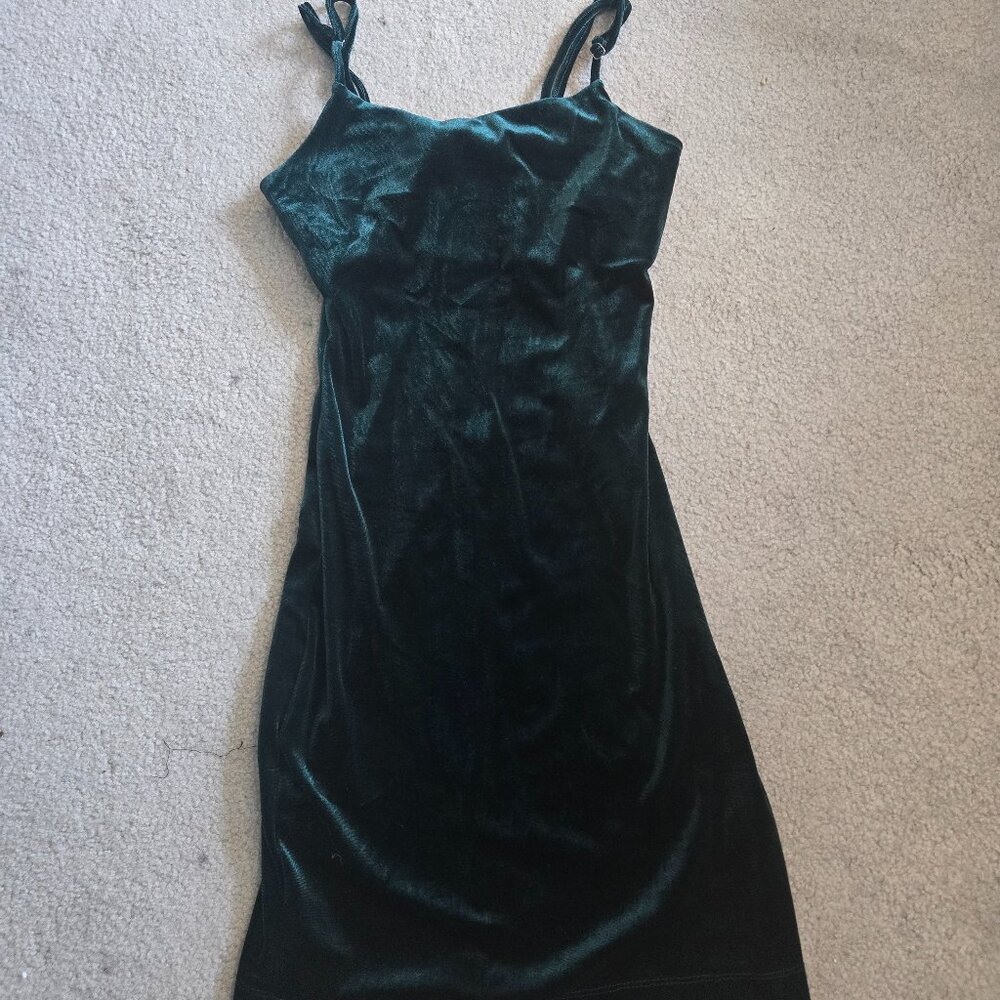 ☆ Green Satin Mini Dress ☆